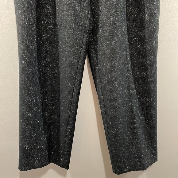 NWOT LOFT Pull On Tapered Pants In Black Shimmer L - Picture 5 of 16